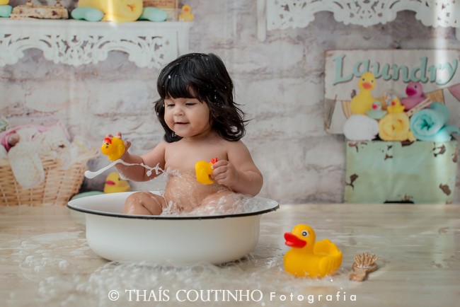 banho splash fotografia bebes