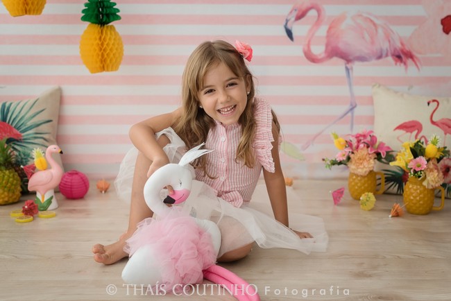 ensaio fotografico infantil flamingo
